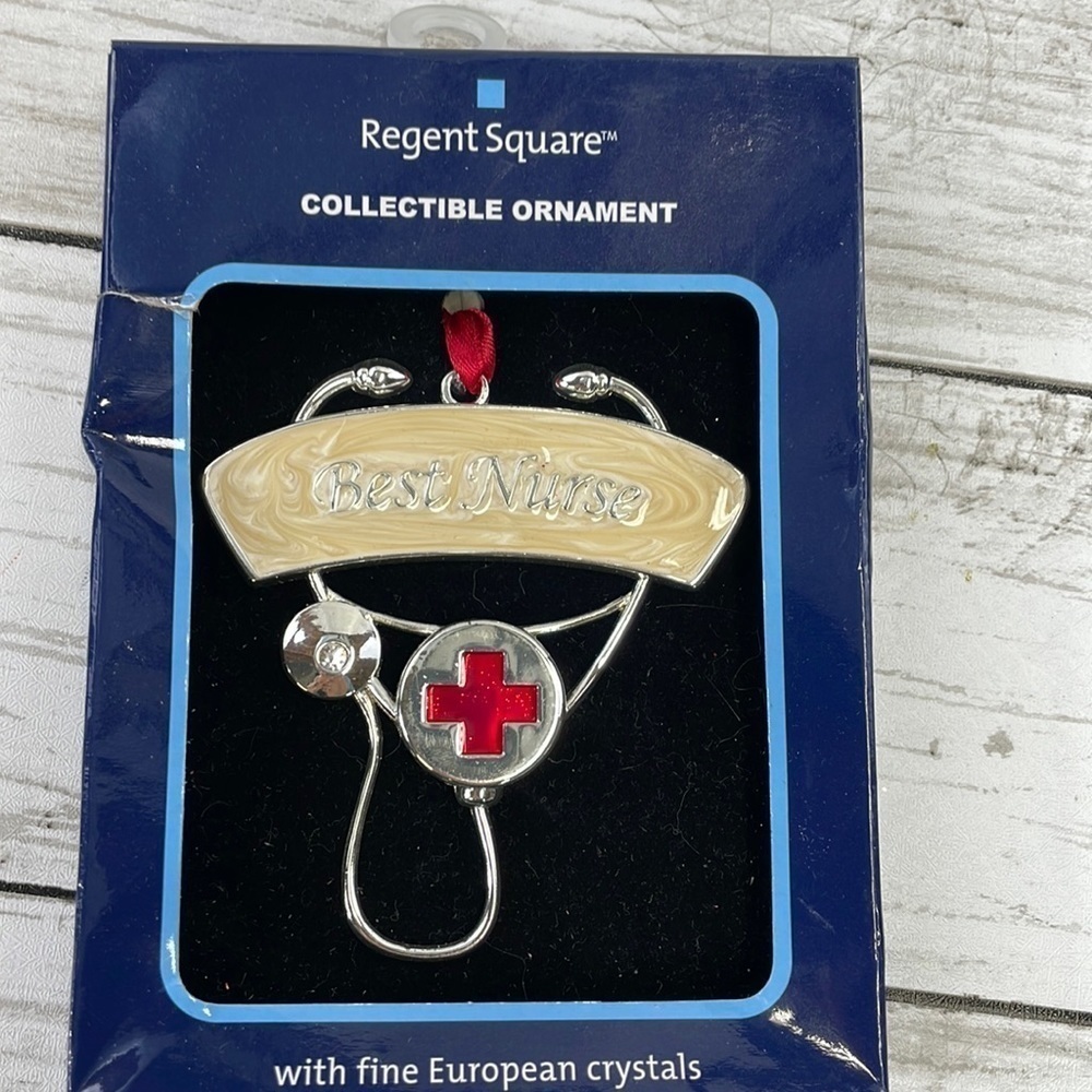REGENT SQUARE BEST NURSE CHRISTMAS ORNAMENT NIB